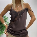 canotta effetto raso e pizzo see